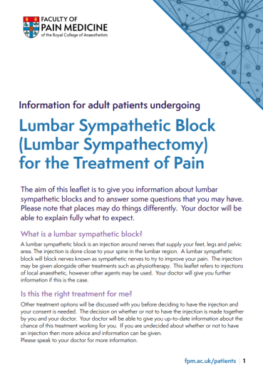 PIL Lumbar sympathetic block cover 2023